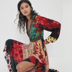 Bhanuni by Jyoti Floral Maxi Dress with Puff Sleeves